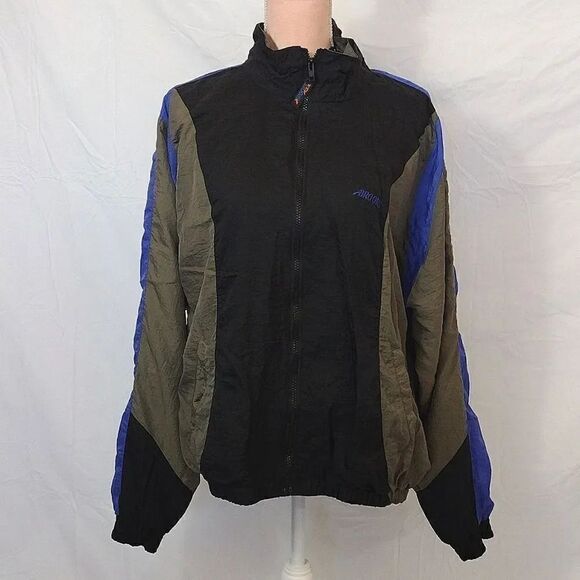 VTG 90's Brooks Black Grey Colorblock Nylon Unisex Jacket Men's Medium - Picture 16 of 16